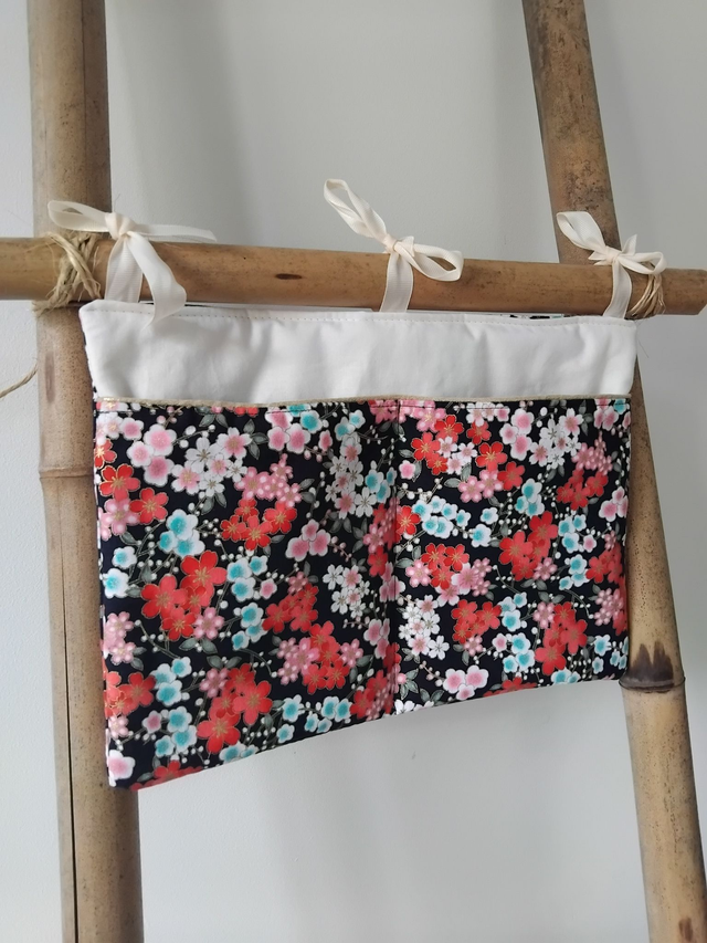 Range doudou/sucette personnalisable FLEURS DE CERISIER