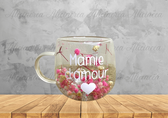 Tasse floral rose