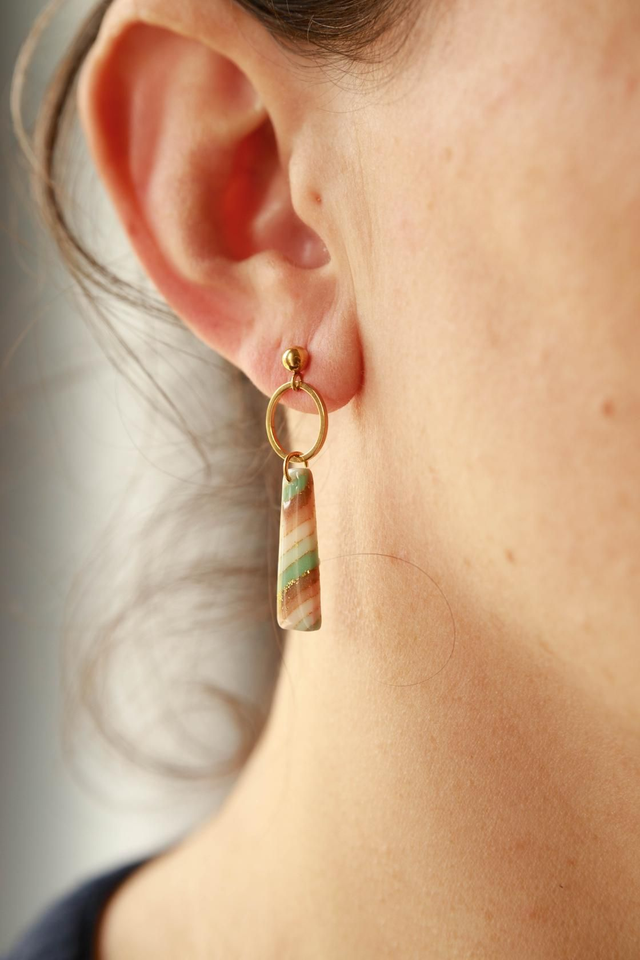 Boucles d'oreilles longues Éclat Organique