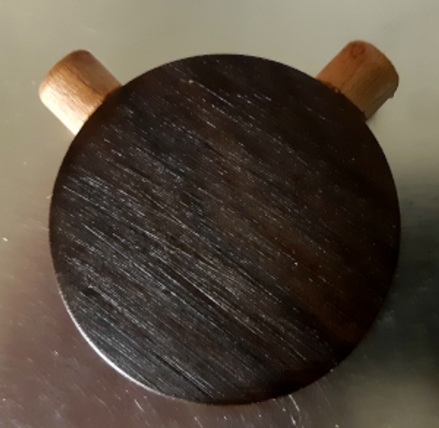 Schnupftabak Doppeldose aus Walnußholz