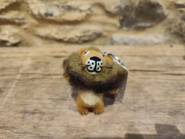 Fairtrade Felt Lion Keyring 