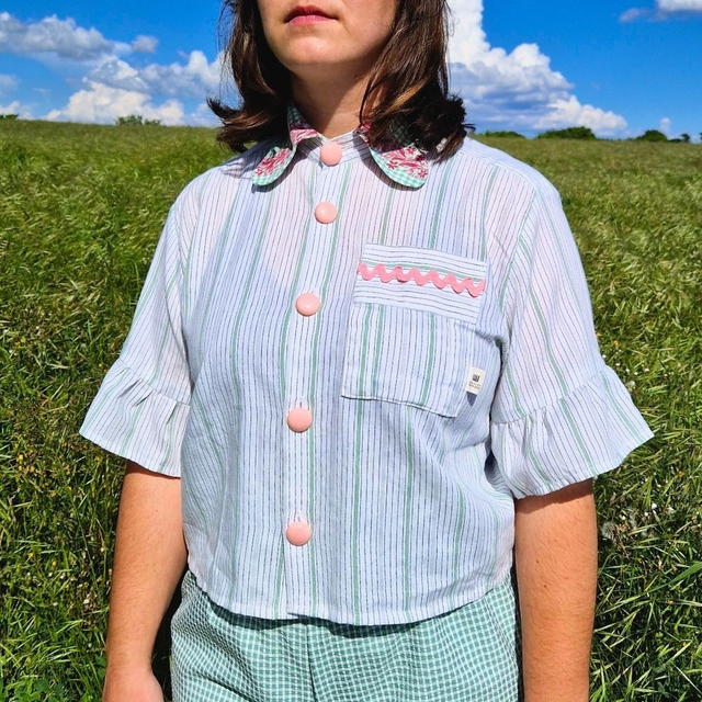 Chemise upcyclée Joséphine –  Taille L