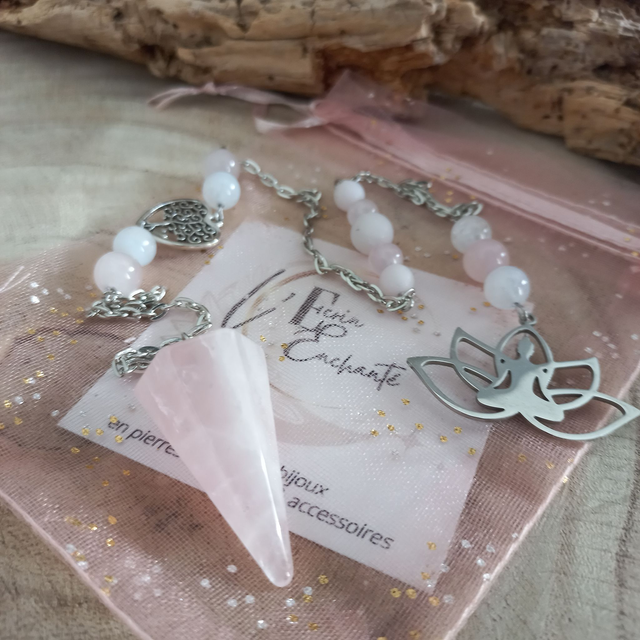 Pendule en Quartz rose