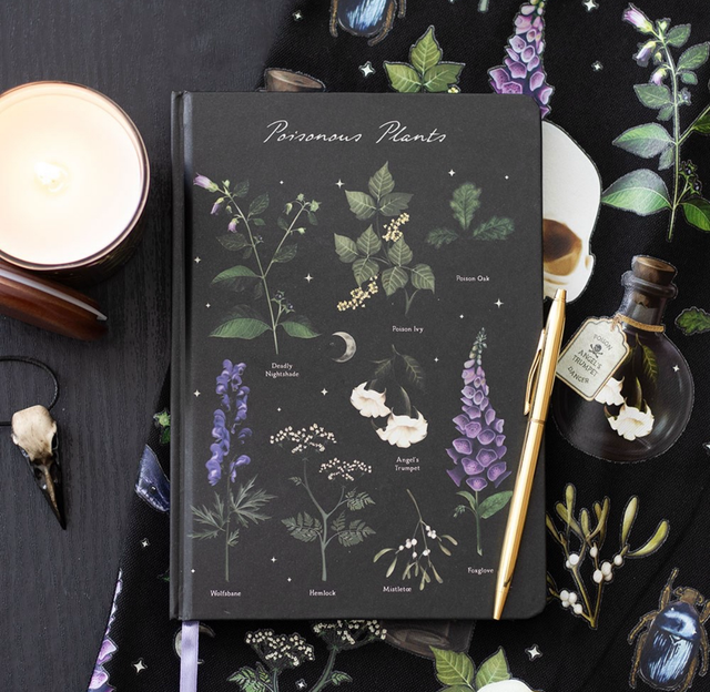 Venom and vines print A5 notebook