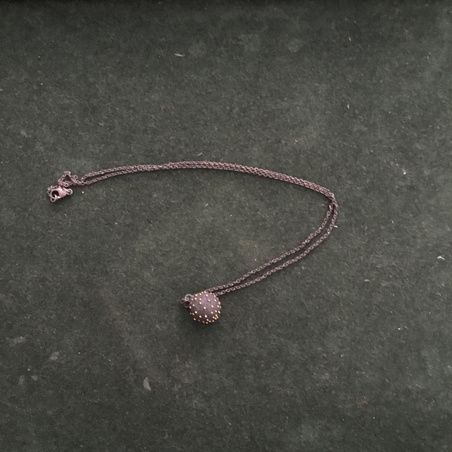 Dotted Lava Sphere Gold Studs Pendant