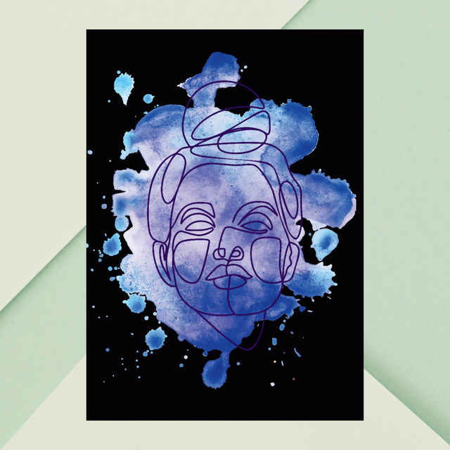 Impression Art Linéaire Féminin Rétro - Décoration Murale Vintage / Retro Female Line Art Print - Vintage Wall Decor