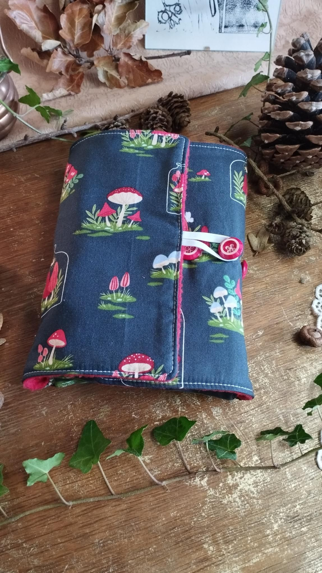 Protège livre mushroom garden champignons, forestier, automnal