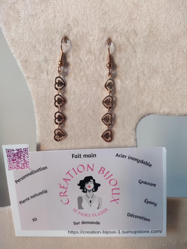 Boucle d'oreille coeur 