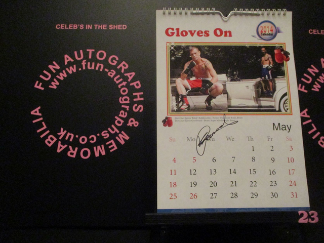 Kevin 'Green Machine' Greenwood - Gloves On 2014 Autographed Calendar Page (23)