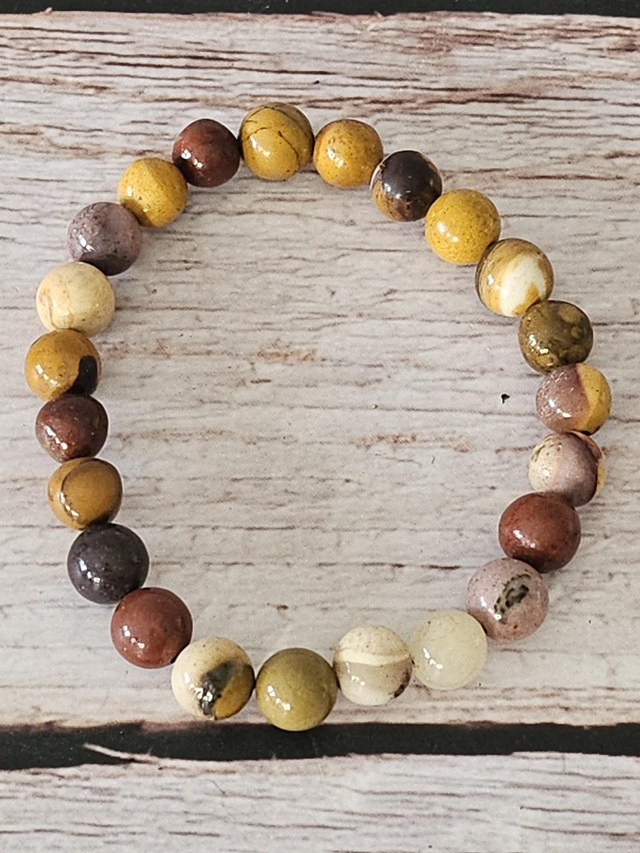 Bracelet en Jaspe mokaïte – 8 mm