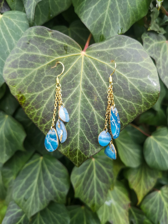 Collection Les Pierres Agate Azur - Boucles d'oreilles Viviana