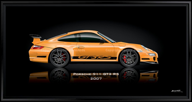 Porsche GT3 RS - Framed or Plexiglass Picture
