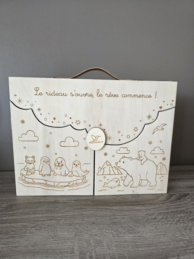 BUTAÏ A4 pour Kamishibaï inspiré thème animaux polaires 