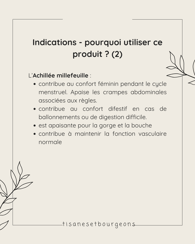 Alcoolature Achillée millefeuille