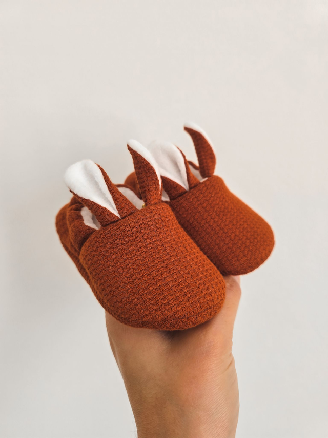 Chaussons Lapinou - Gaufré Terracotta