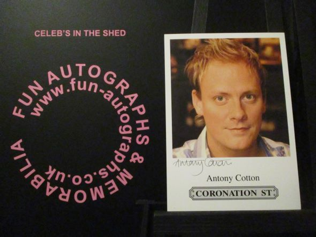 Antony Cotton (Sean Tully) Original Coronation Street Pre-Print Cast Card