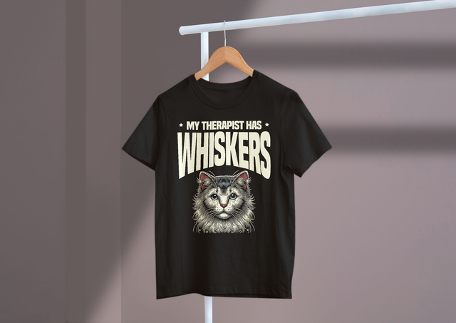 My Therapist Has Whiskers Cat Lover Humor Therapy Fun. Mein Therapeut hat Whiskers-Katzenliebhaber-Humor-Therapie-Spaß