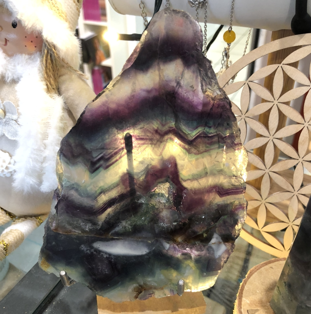 Tranche fluorite sur pied