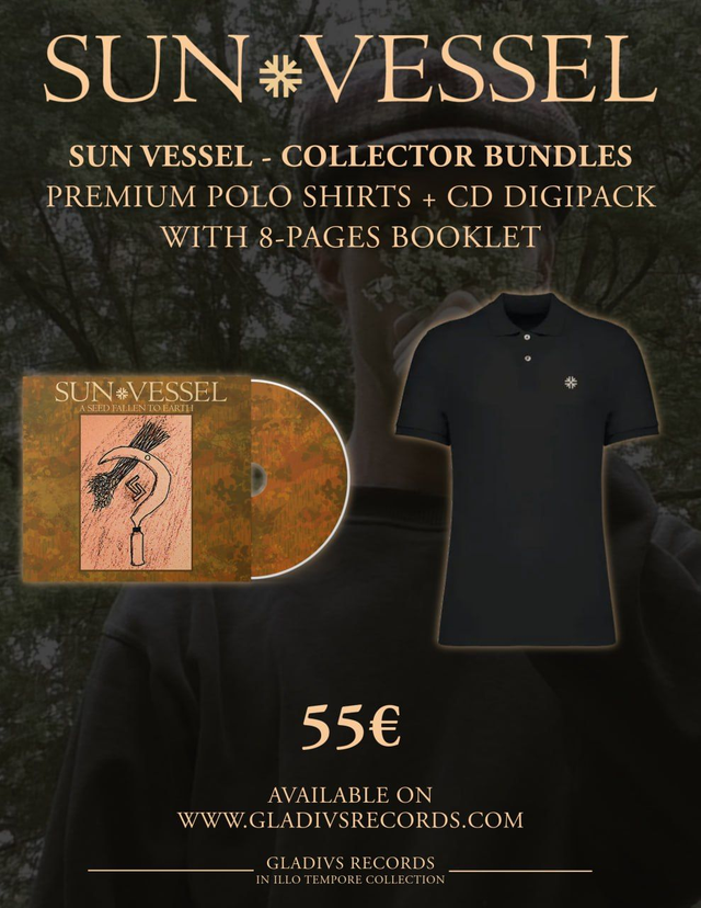Pre-order:  Bundle Sun Vessel - A Seed Fallen To Earth - CD  + polo (Available in mid-October)
