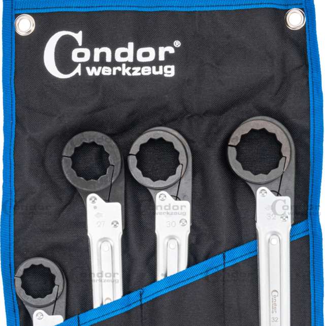 Leitungs-Knarren-Ringschlüssel-Satz, 4-tlg., 24-32 mm