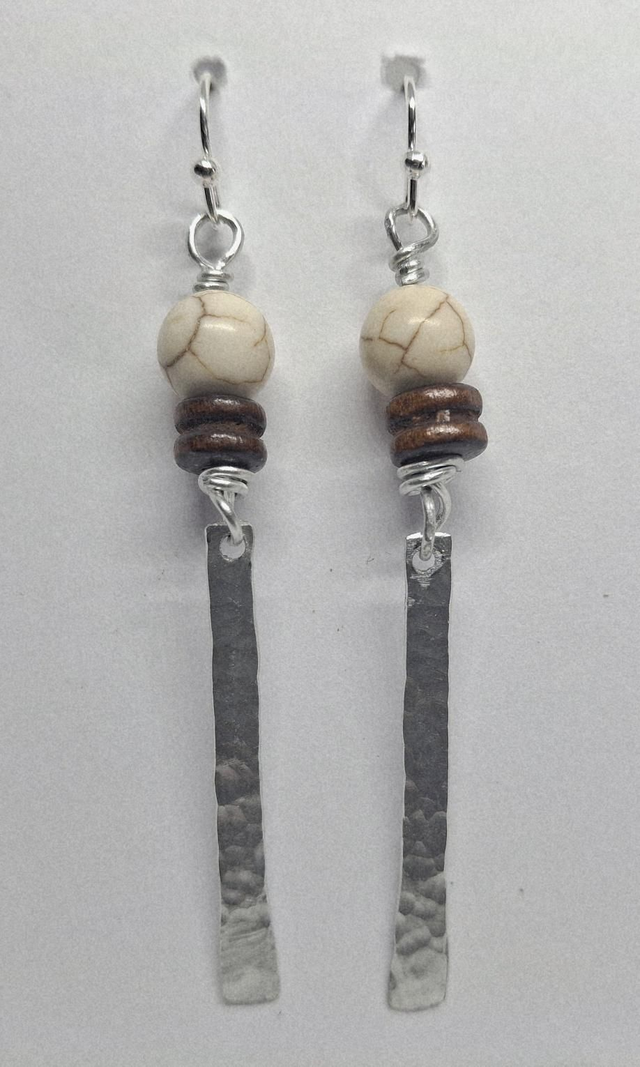 Coffee Drop Hammered Esrring