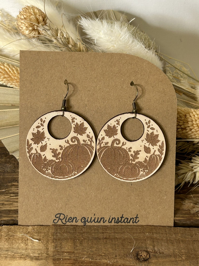 Boucles d’oreilles &quot;Pumking automn&quot;