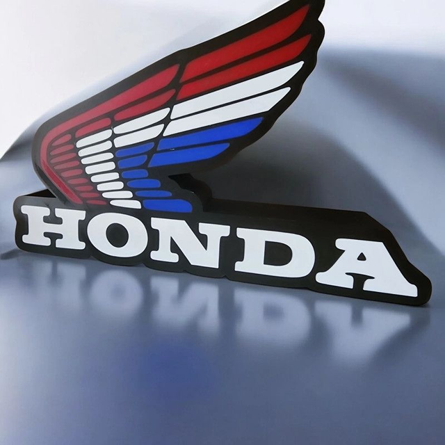 Lampe 3D Logo Honda Vintage LED - L’icône de la moto illumine ton espace !