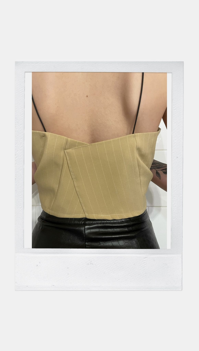 (Prototype) Bustier Upcycled - Rayures - L