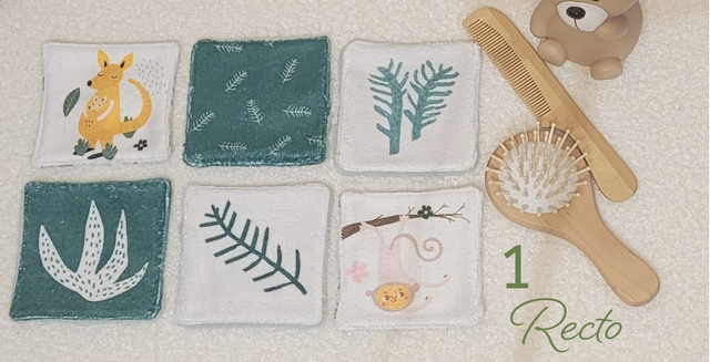 Lot 6 cotons lavables