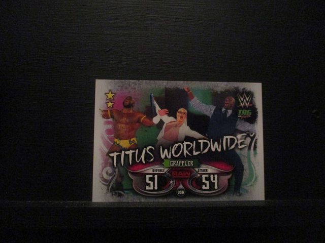 Titus Worldwide - Tag Teams Slam Attax Live Original Trading Card #336