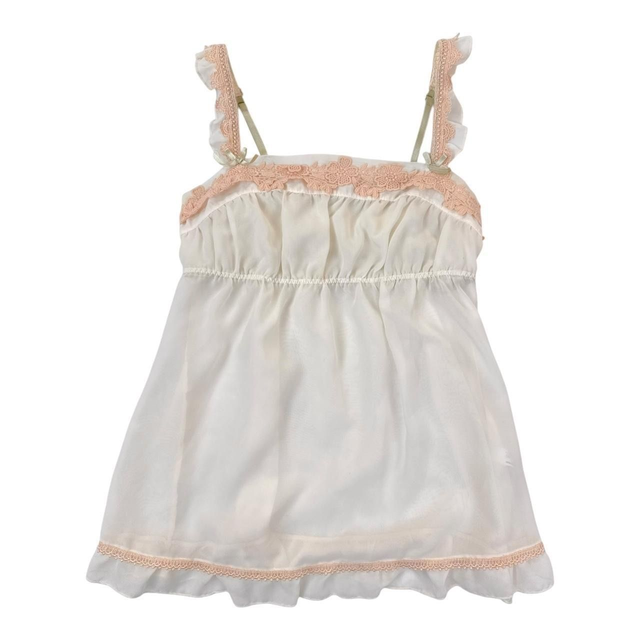 White babydoll coquette cami 