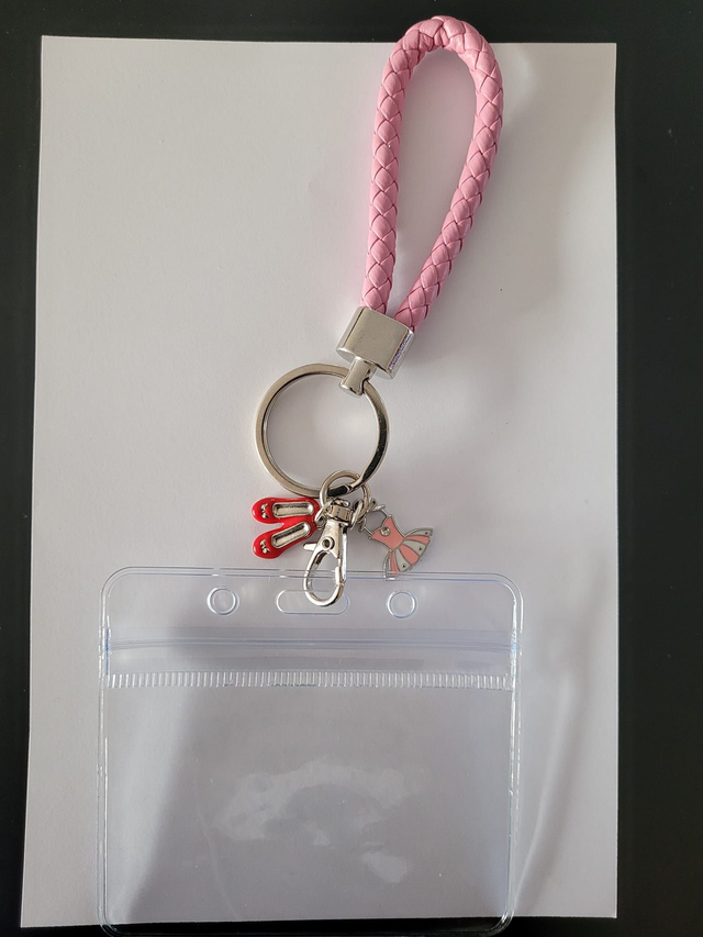 Porte-clés et Porte-carte Pink Dance