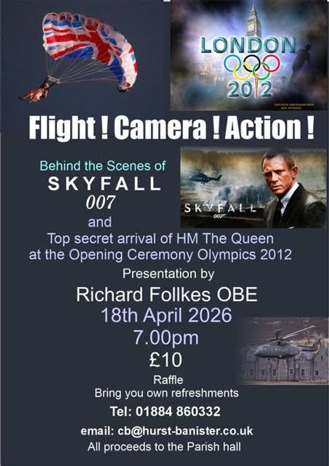 FLIGHT! CAMERA! ACTION! Behind the Scenes of 2012 Speaker: Richard Folkes OBE