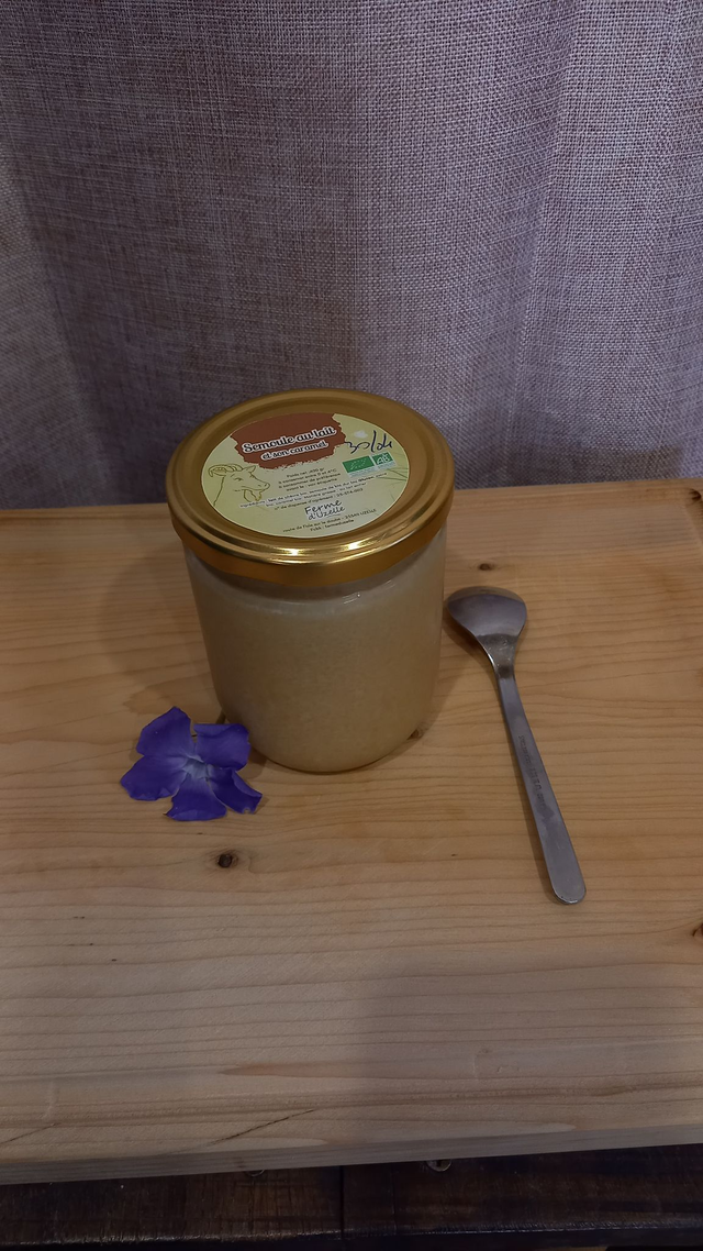 Semoule au lait et son Caramel - pot de 400 gr consigné 1 € soit 4 € + 1 € de consigne