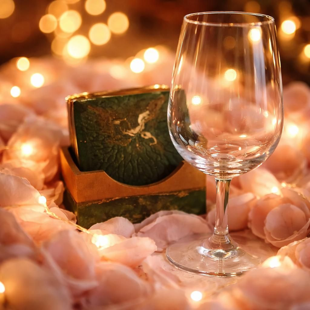 Ensemble de 4 dessous de verres et son support -Collection Minérale