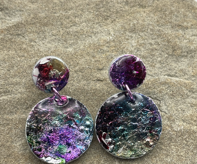 Circle statement earrings