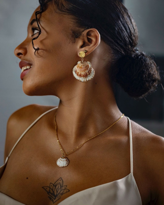 Collier rond (coquillages/plage)