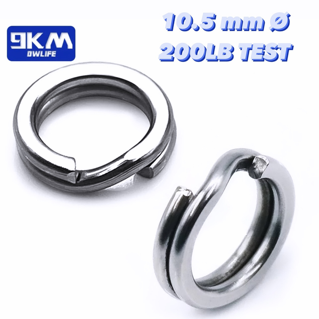 Anneaux brisés x10 pièces 10.5mm Ø 200LBS TEST