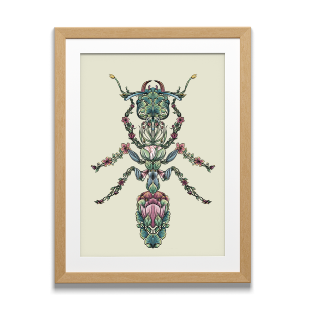 Art Print - Floral Bugs - Ant