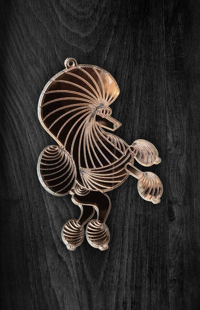 Acryl - Poodle Continental Rosegold