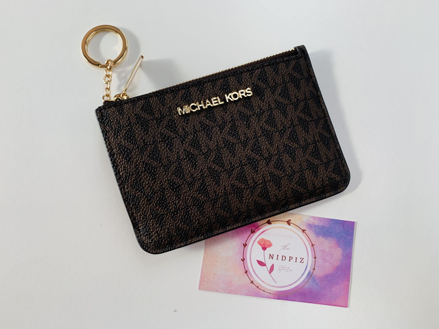Michael Kors - Tarjetero monedero Brown logo (Coin purse)