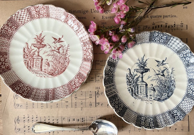 DENTELLE - Les grandes Tasses à café & sous-tasses de la manufacture Royale de Lunéville - Terre de Fer