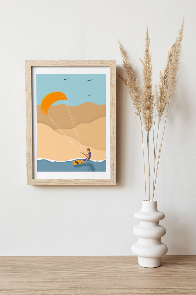 Au grand air - Kitesurf Affiche