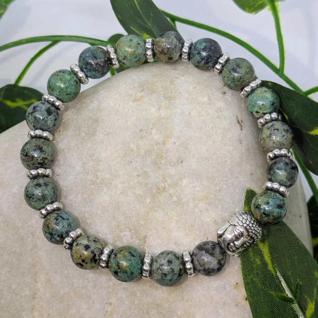 Bracelet "Turquoise africaine" 8mm BR-045