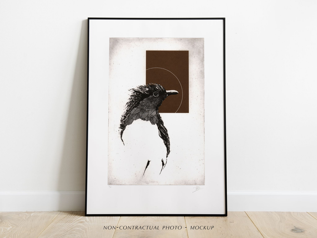Fine art etching / Not framed / The Robin Bird
