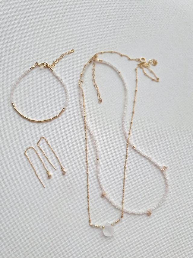 ALBA - gold-filled - Pierre de lune - cristalderoche - collier