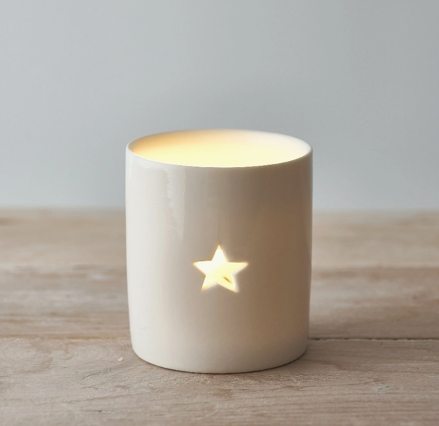 Simple Star T-Light Holder, 8cm