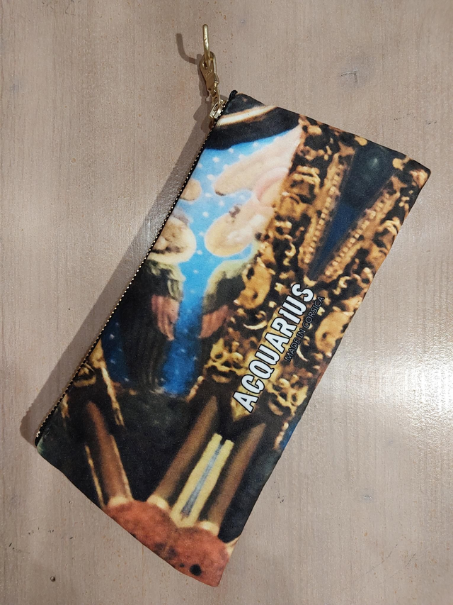 Valencia Voutes. Pochette et trousse en velours.