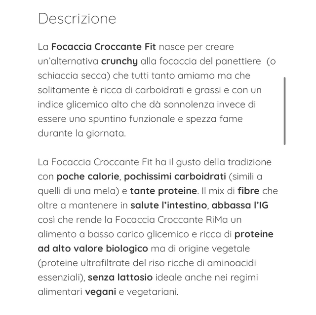 Focaccia fit croccante proteica al rosmarino