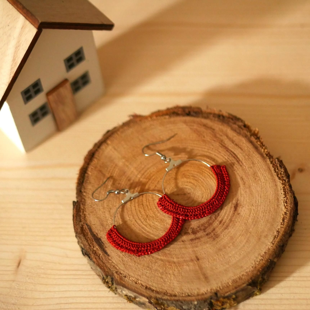 Boucles d&#039;oreilles créoles Terracotta